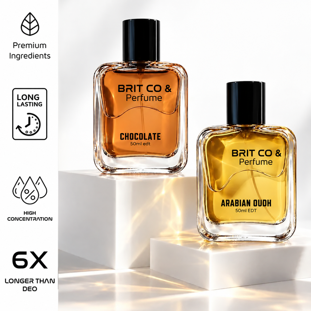Brill And Co Perfume Duo - Chocolate & Arabian Oudh | Pack of 2 Luxury Fragrances