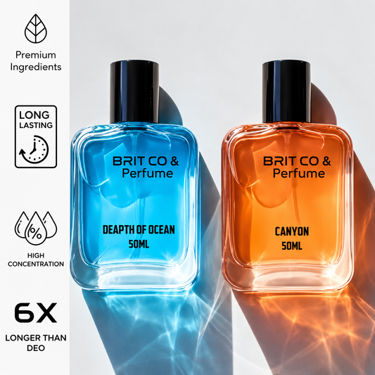 Pack of 2 Brit And Co Perfume Duo Depth of Ocean & Canyon | Luxury Fragrances