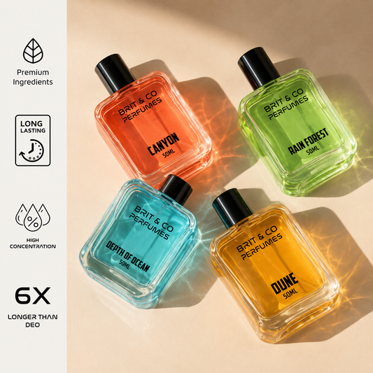 Pack of 4 | Brit & Co Perfumes - The Complete Collection (50ml EDT)